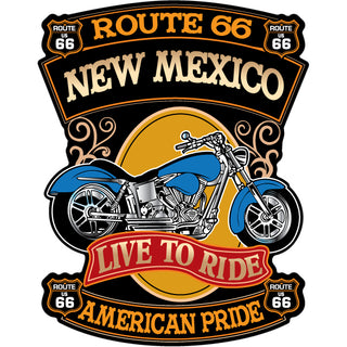 New Mexico   American Pride Route 66 Motorcycle Sticker