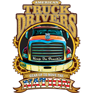 Novelty   Truck Drivers Gear Up Vertical Sticker