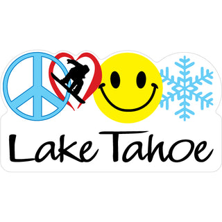 OK4 Lake Tahoe Peace Board Happy Snowflake Sticker