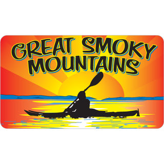 OK4 Great Smoky Mountains Kayak Sunset Sticker