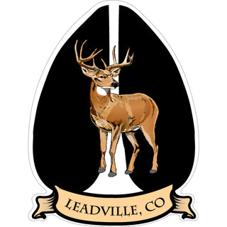 Leadville  CO and Hoof Print Sticker