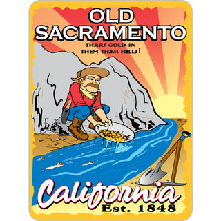 Old Sacramento  California   Gold Miner Sticker