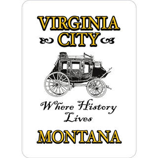 Virginia City  Montana   Stagecoach Where History Lives Sticker