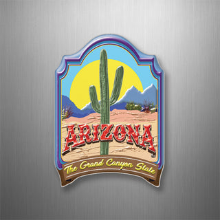 Arizona Lone Cactus Sunset 3D Magnet