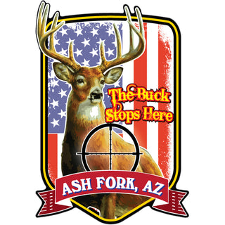 Ash Fork Arizona The Buck Stops Here Sticker