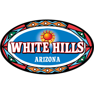 White Hills  AZ Blue Southwest Graphics Sticker
