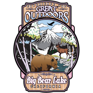 Big Bear Lake California   Great Outdoors Winter Sticker