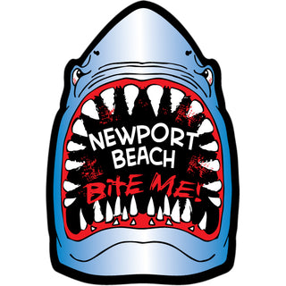 Newport Beach CA Bite Me Shark Sticker