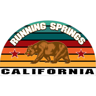 Running Springs Bear Half Circle Sticker