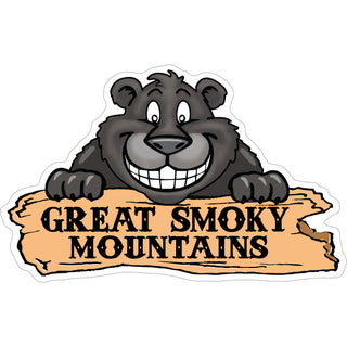 Great Smoky Mountains   Smiling Bear Sticker
