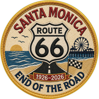 SANTA MONICA END OF THE ROAD embroiderd patch centennial r66 Sticker