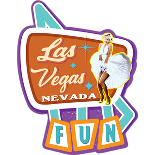 Las Vegas  Nevada   Retro Sign Marilyn Monroe Sticker