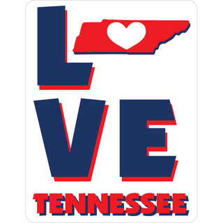 Tennessee Tennessee Heart State Love Sticker