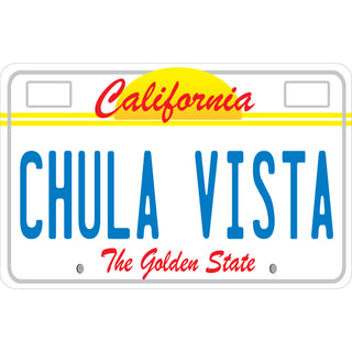 Chula Vista   Golden State License Plate Sticker