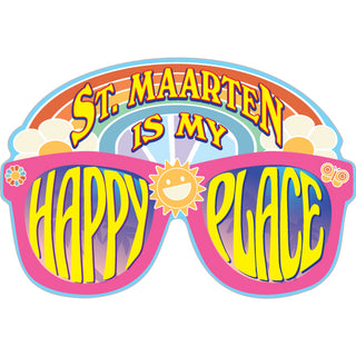 St. Maarten   My Happy Place Glasses Sticker
