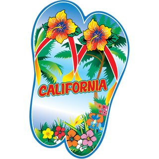 California Flip Flops Vertical Sticker