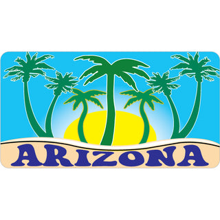 Arizona Green Palms Sun and Sand Sticker