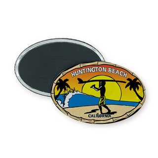 Huntington Beach Endless Summer Oval Badge Magnet