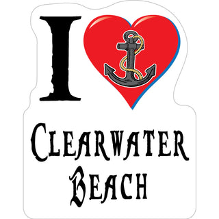 OK3 Clearwater Beach I Heart Sticker