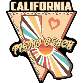 Pismo Beach  California   Triangle Sun Heart Sticker