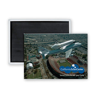 Endeavor Over LA Coliseum Rectangle Badge Magnet