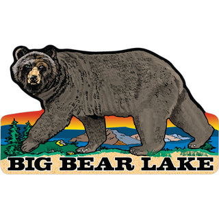 Big Bear Lake  CA Walking Bear Sticker