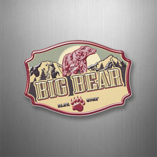 Big Bear Retro Bear Sign Plastic Magnet 3D Magnet