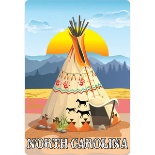 North Carolina   Teepee Sun Scene Sticker