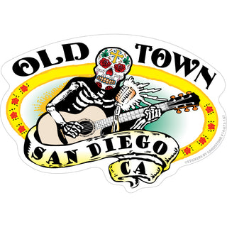 OK4 Old Town San Diego Skull Guitar (0167 00673 14) Sticker