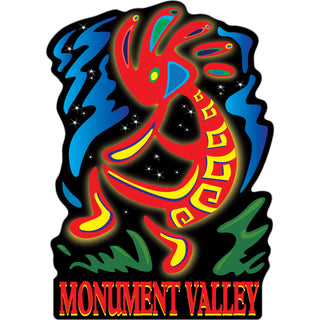 Monument Valley Die cut kokpelli w sunset Sticker
