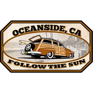OK4 Oceanside Woody Follow the Sun mini Sticker