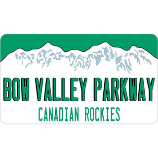 BOW Valley Parkway  Canadian Rockies   Rocky Mountains Colorado License Plate Sticker