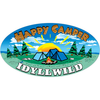 OK4 Idyllwild Happy Camper Sticker