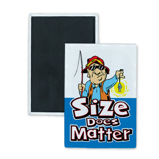 Fishing Size Matter   Fishing Size Does Matter Rectangle Badge Magnet