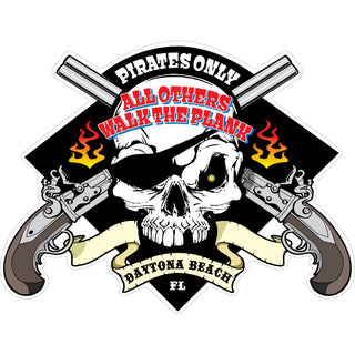 OK4 Daytona Beach Walk the Plank Sticker