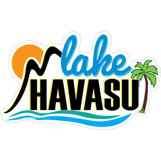 Lake Havasu   Sun Palm Waves Sticker