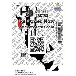 Huntington Beach California Black Map Sticker