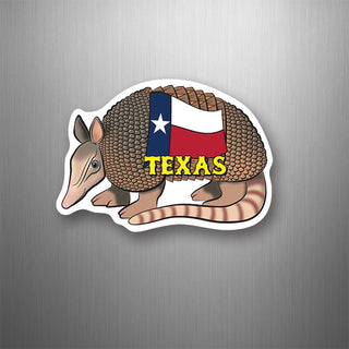 Texas Flag Armadillo Flexible Magnet