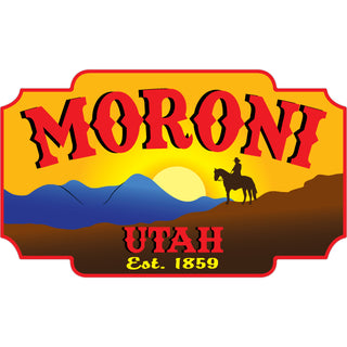 Moroni  Utah   Red Ranch Sign Sticker