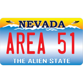 Area 51   Nevada License Plate Sticker