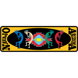 Navajo AZ 4 Kokopellis Gold Oval Sticker