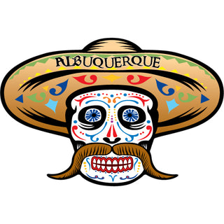 Albuquerque   Fu Man Chu Sombrero Skull Sticker