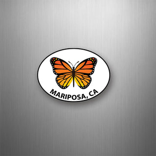 Monarch Butterfly Oval   Mariposa  CA Monarch Butterfly Oval Flexible Magnet