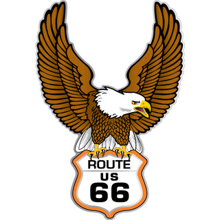Santa Monica  CA   Eagle Holding Route 66 Shield Sticker