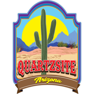Quartzsite AZ Cactus Sunset Sticker