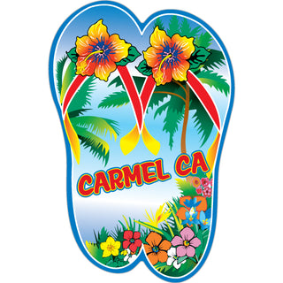 Carmel flip flops with flowers Sticker