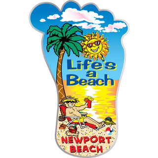 OK4 Newport Beach Life's a Beach Foot (46677) Sticker