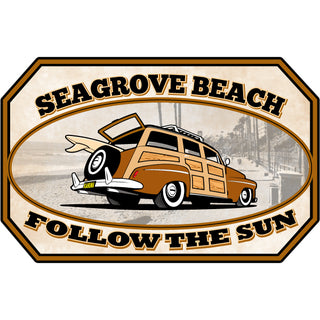 OK4 Seagrove Beach Woody Follow the Sun Sticker