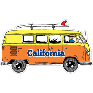 California   Bus Side View Surfboard Sticker
