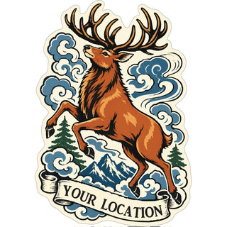 WINTER TATTO ELK Sticker